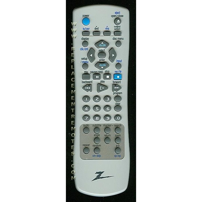 Zenith HS34 DVD/VCR Remote Control