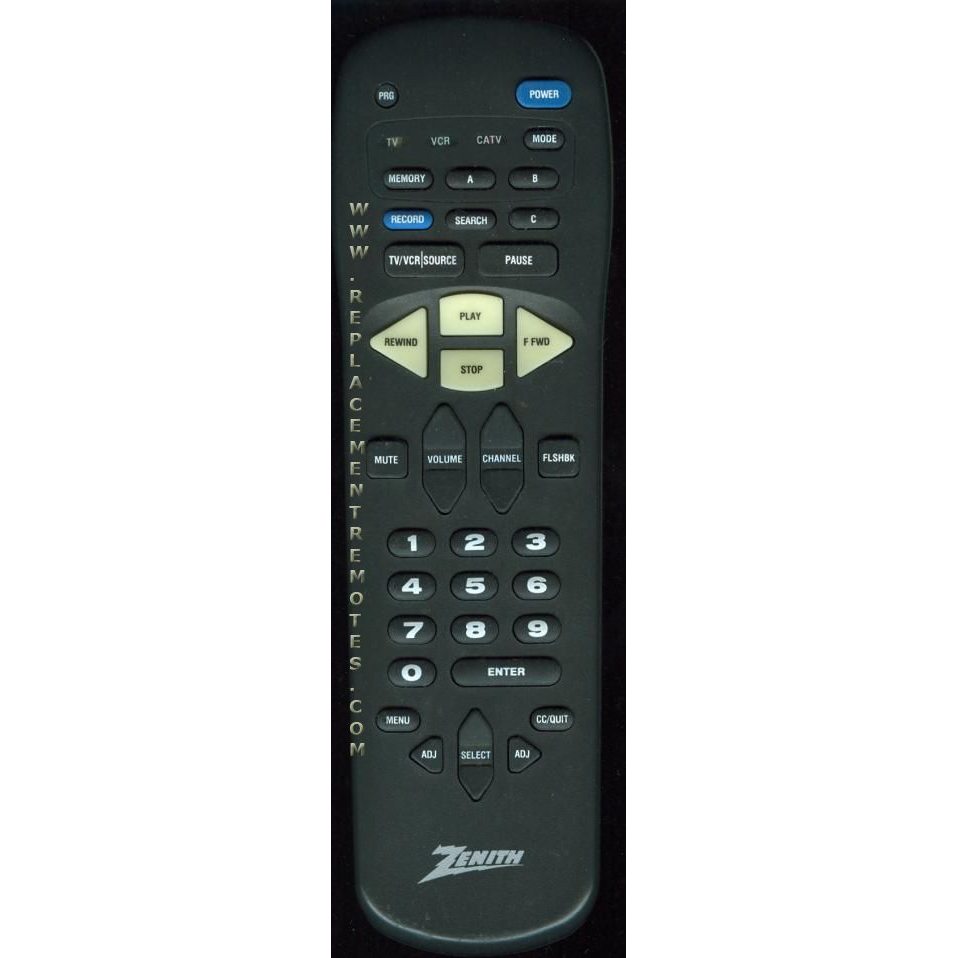 Zenith MBR335003 VCR Remote Control