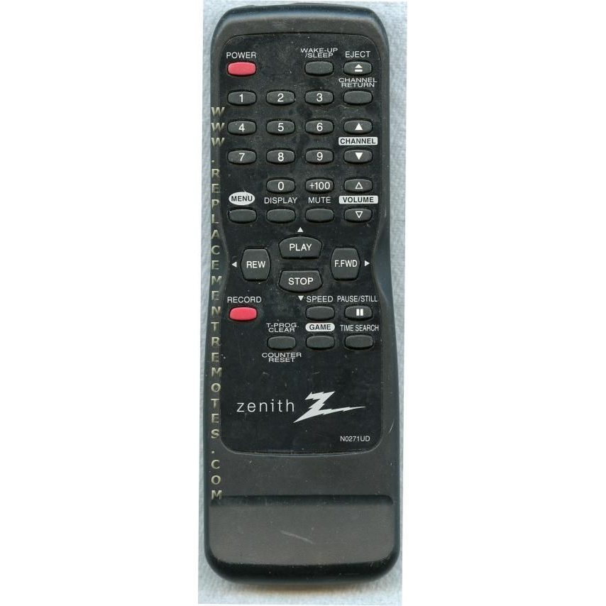 Zenith N0271UD VCR Remote Control