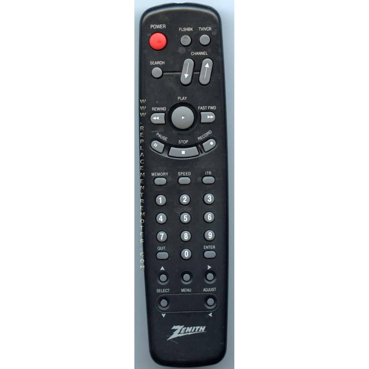 Zenith SC210502 VCR Remote Control