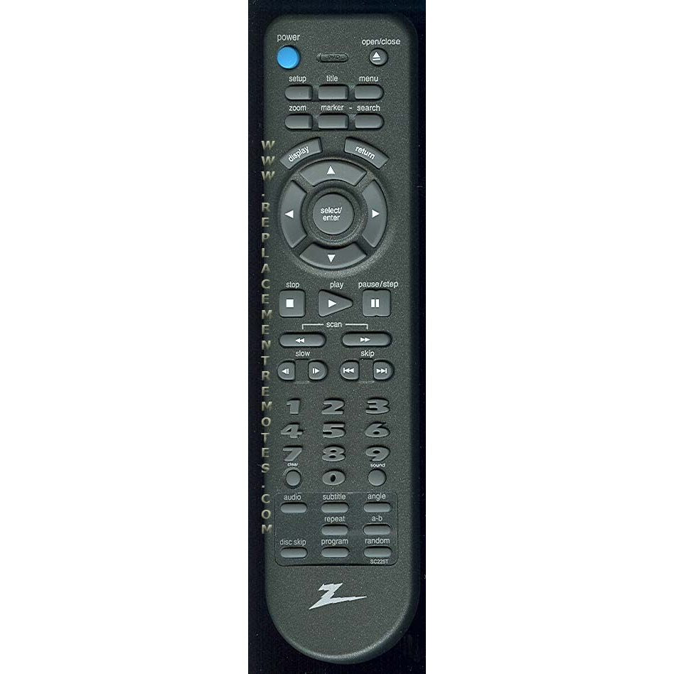 Zenith SC225T DVD Remote Control