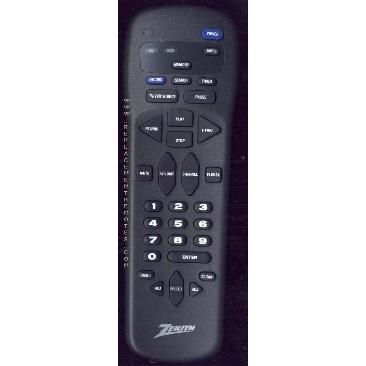 Zenith SC2340 VCR Remote Control