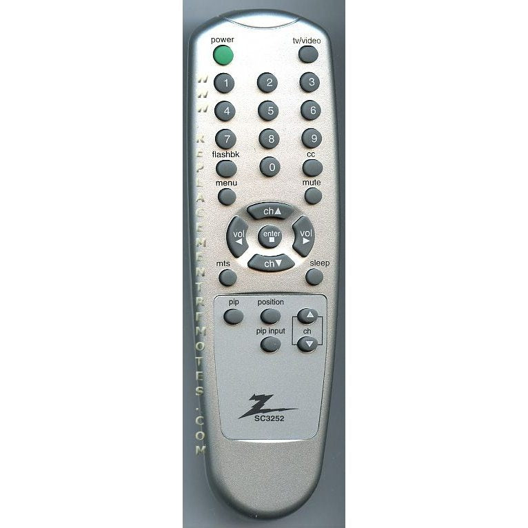 Zenith SC3252 TV Remote Control