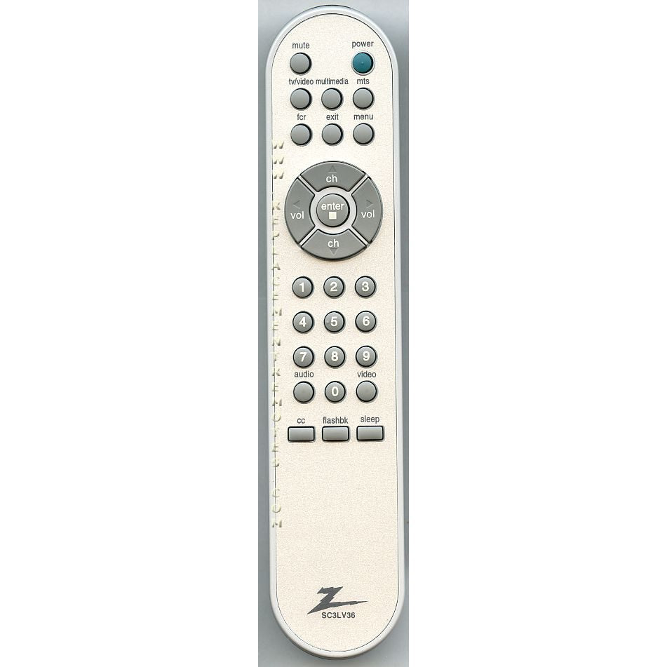 Zenith SC3LV36 TV Remote Control