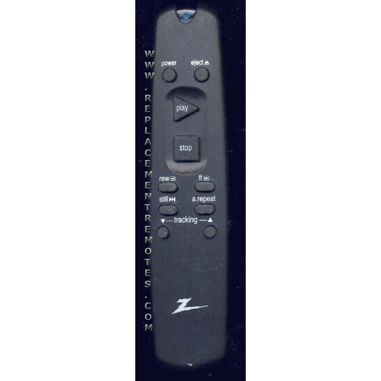 Zenith ZEN333 VCR Remote Control