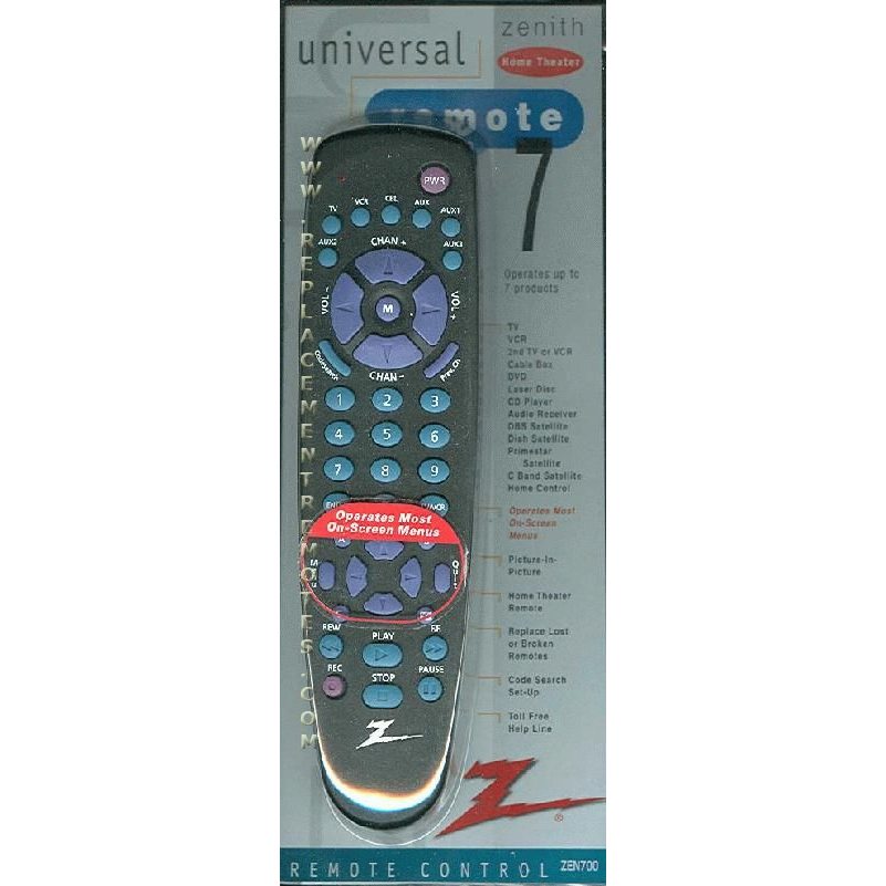 Zenith ZEN700 Advanced Universal Remote Control