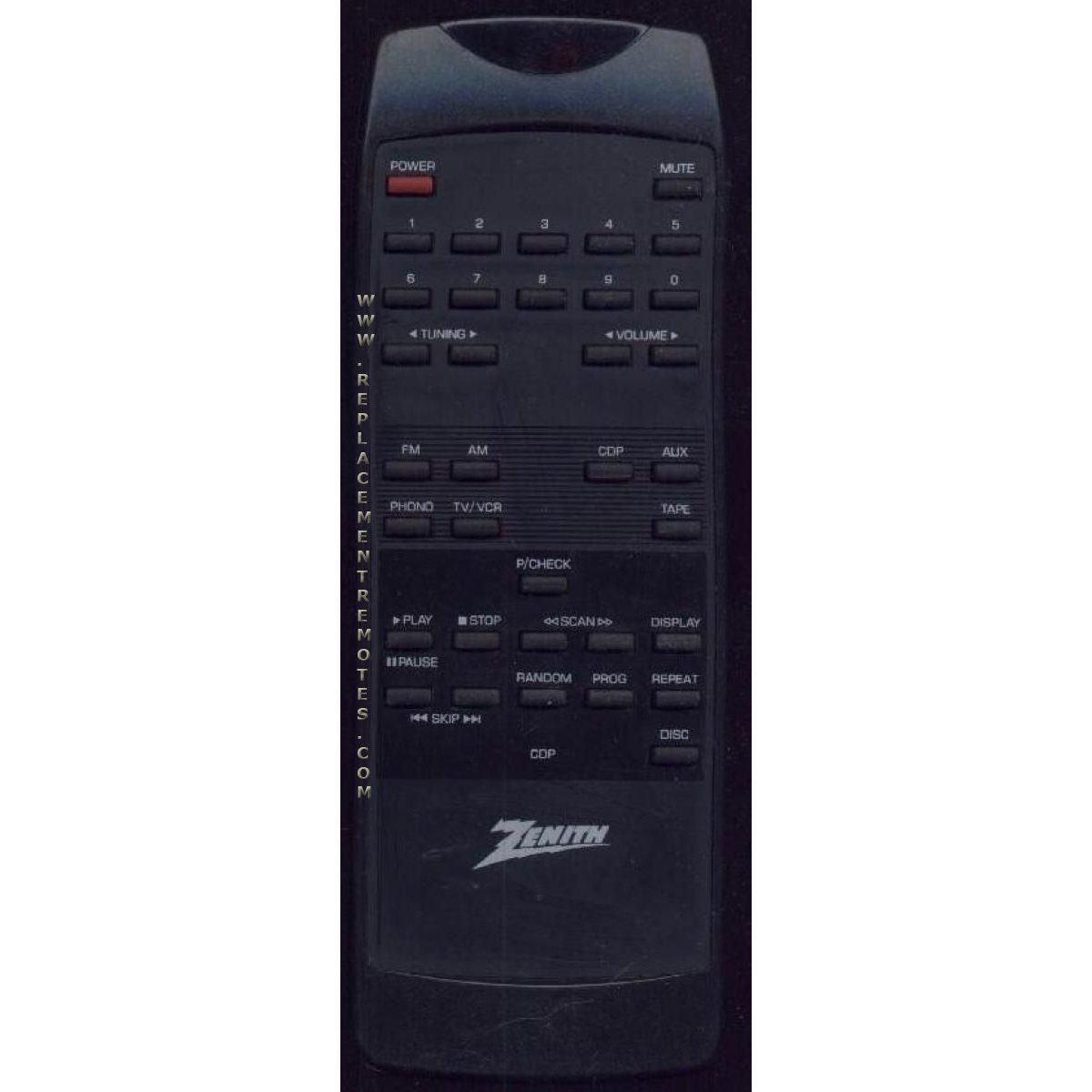 Zenith ZENCDP TV Remote Control