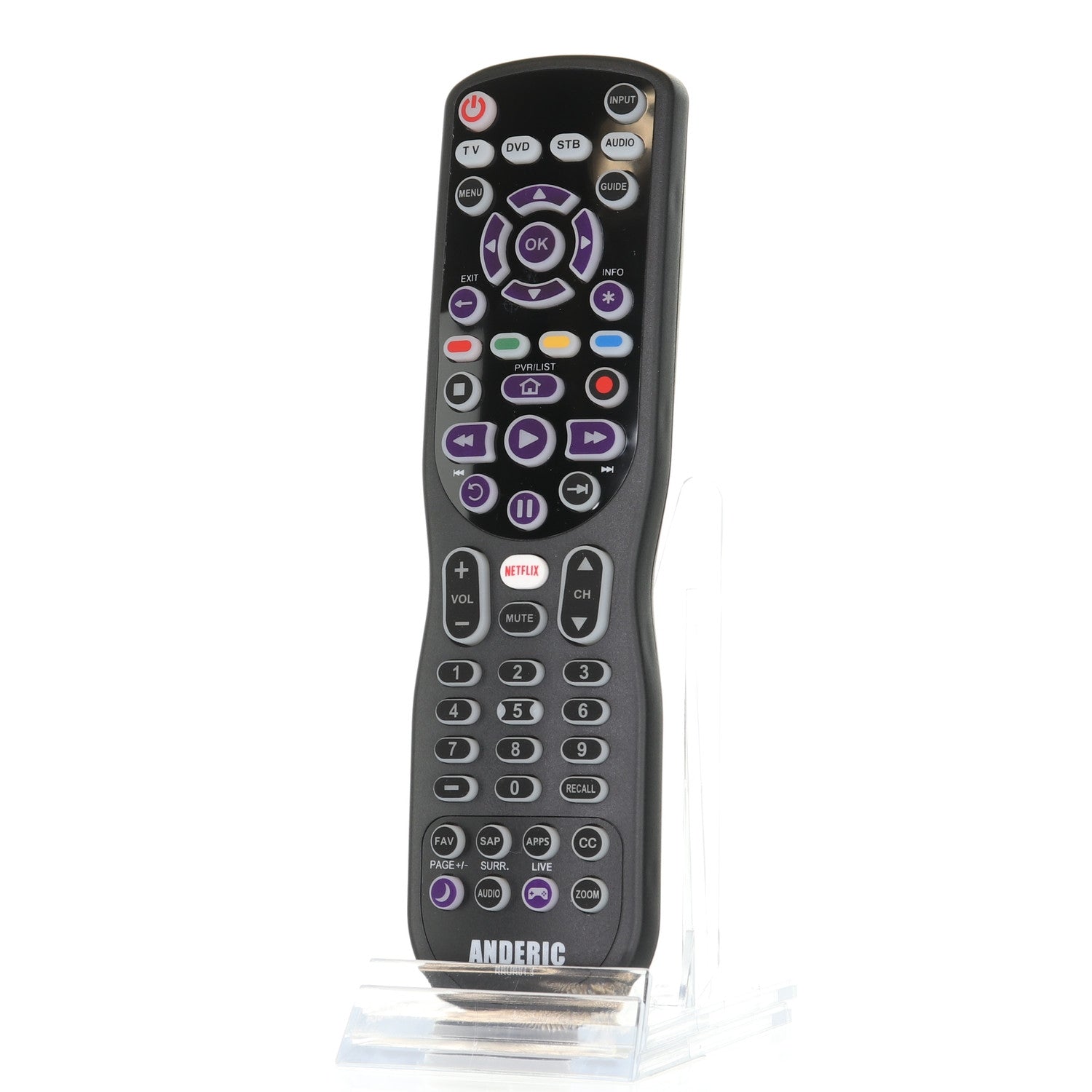 RRUR01 4-Device Universal programmed for Roku® with Learning and Macro Functions
