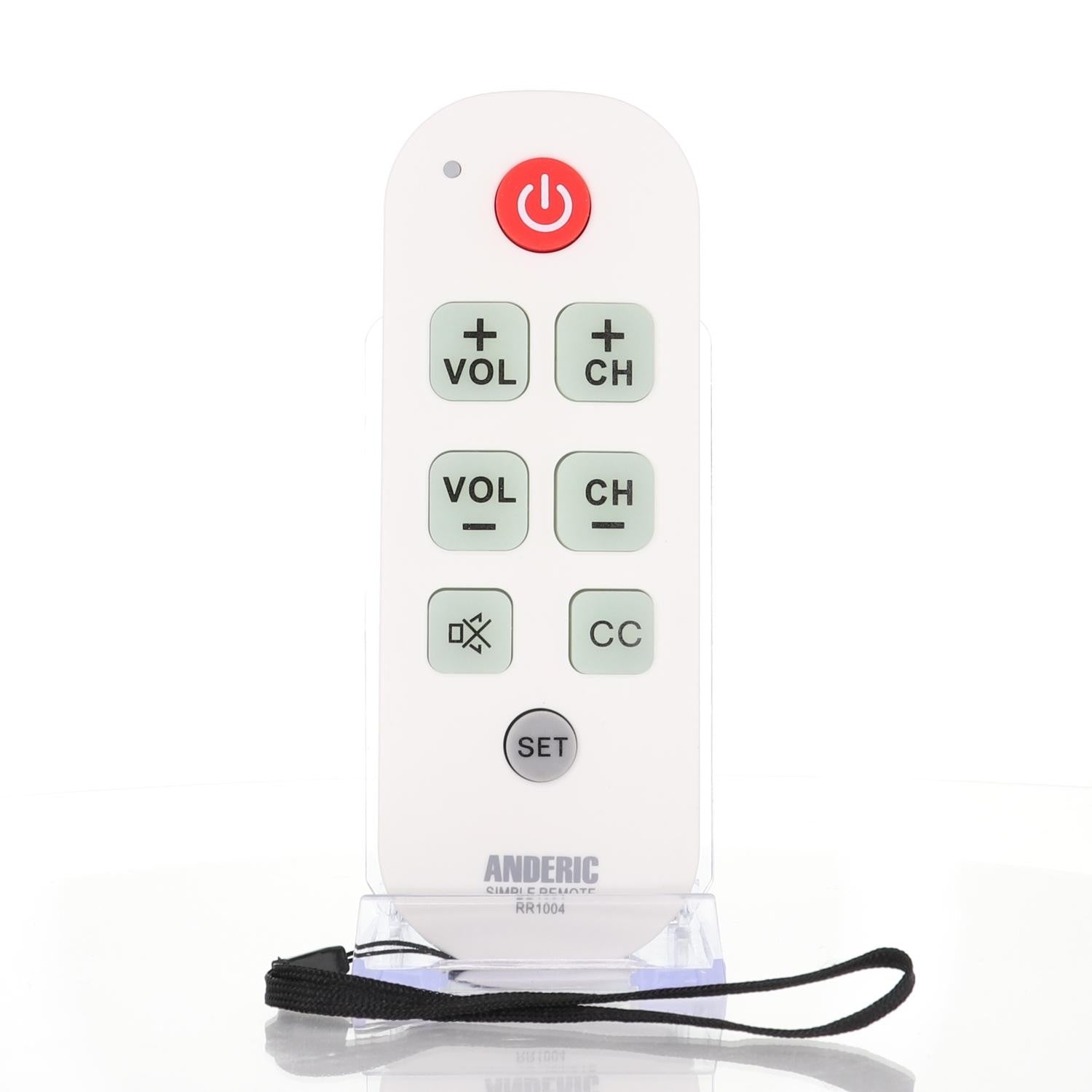 RR1004 Jumbo Button 1-Device Universal Remote Control for Senior TVs