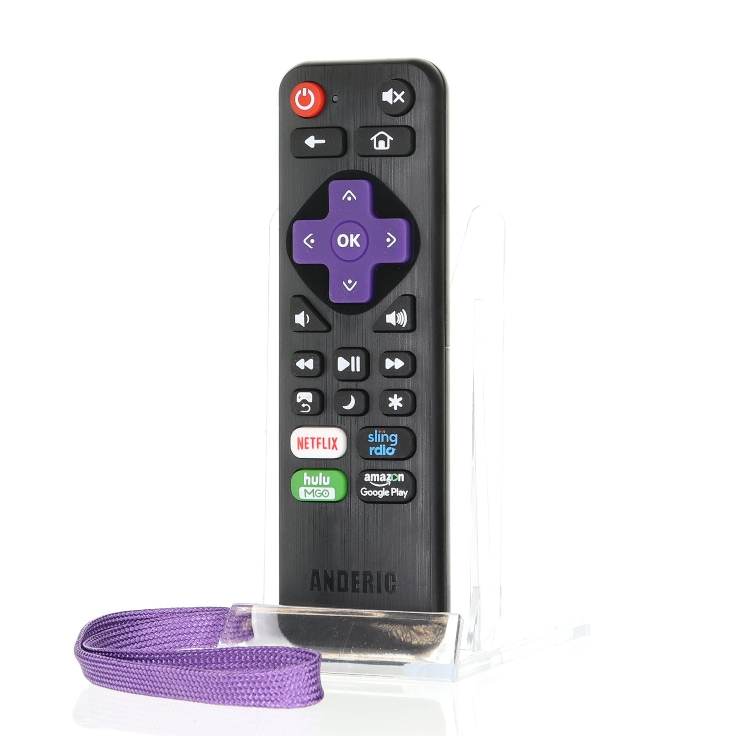 RRLC16.2 Universal Remote Control Pre-programmed for Sharp® Roku® TVs