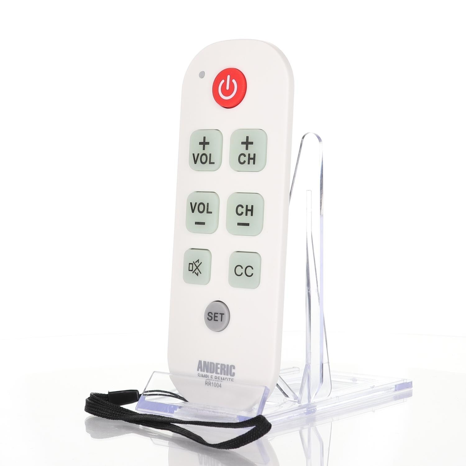 RR1004 Jumbo Button 1-Device Universal Remote Control for Senior TVs